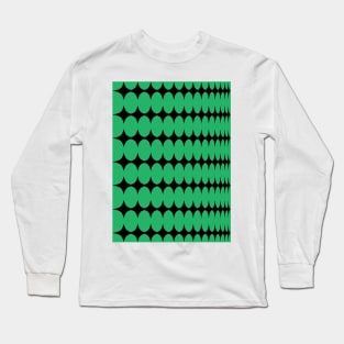 Sparkles Pattern - Black Green Long Sleeve T-Shirt